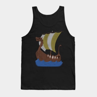 Viking Ship yellow with water Tank Top